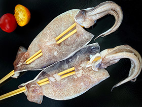 Skewered Half W-R Squid